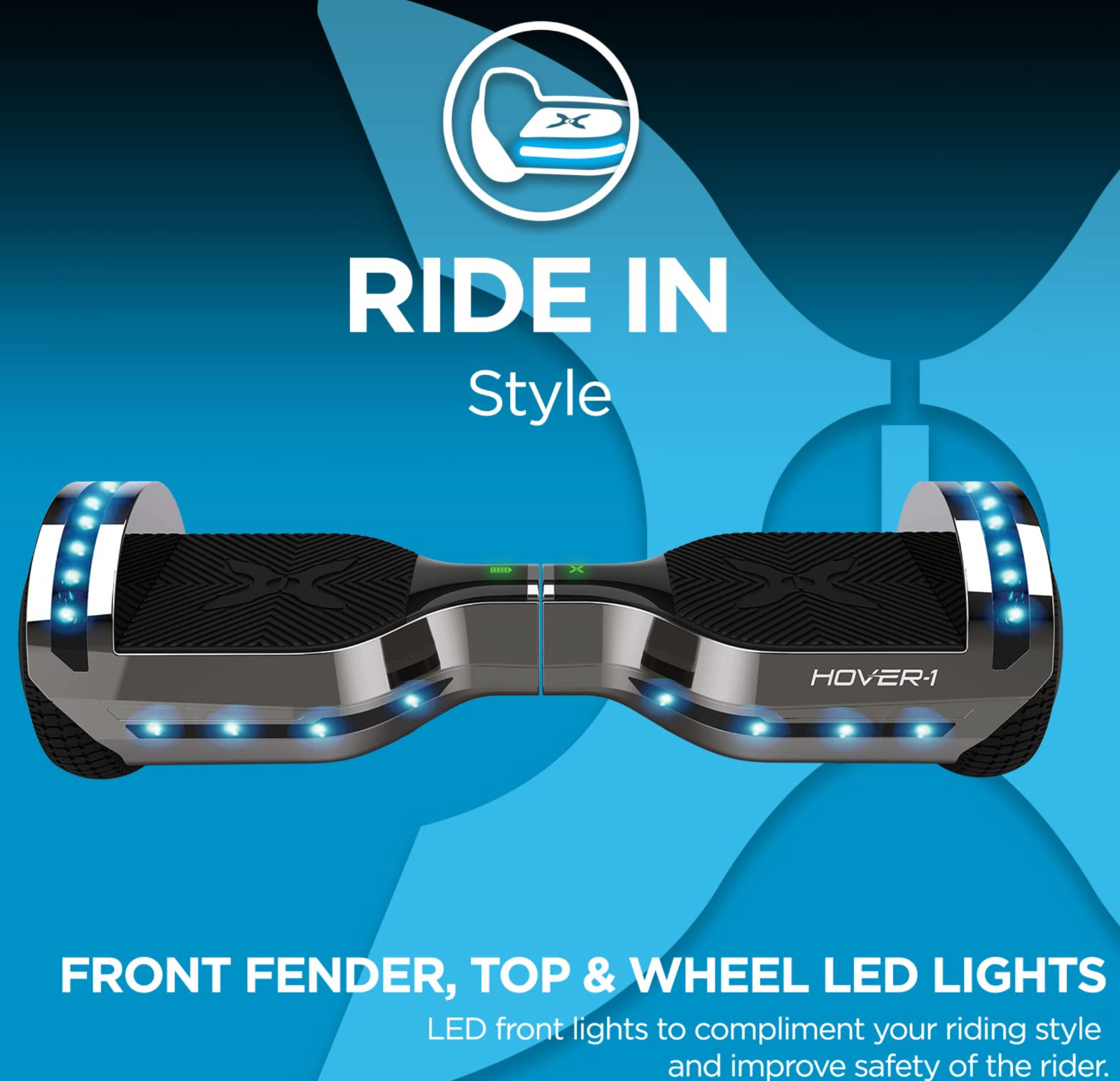 Hover-1 Chrome Electric Self Balancing Scooter with 7MPH Top Speed-NEW SEALED