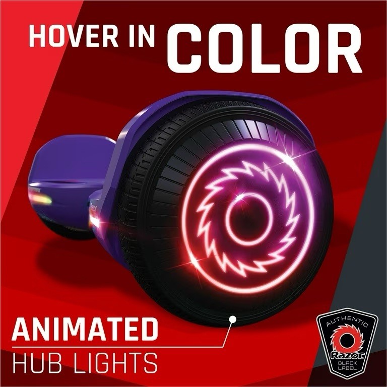 Razor Hovertrax Scooter Purple 9 mph 176 lb Multi-Color LEDs ✨