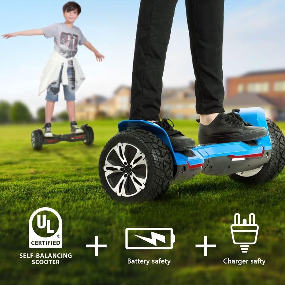 Warrior 8.5 Inch All Terrain off Road Scooter with Bluetooth Speakers and LED Li