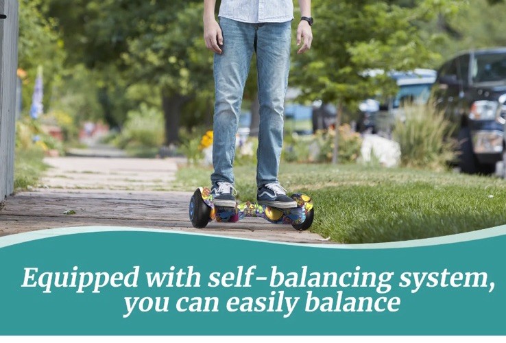 GOTRAX EDGE Self-Balancing Scooter, 6.5″ Tires, Dual 200W Motors, galaxy design