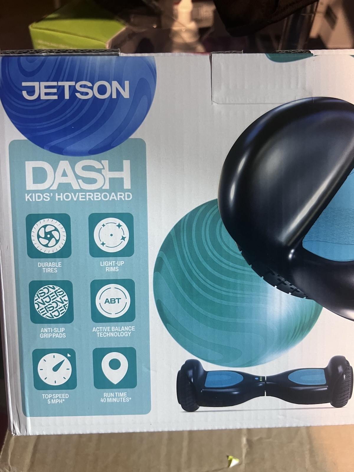 Jetson Dash Black: LED Lights, 5 mph Max Speed 88 lbs Capacity UL 2272 Certified