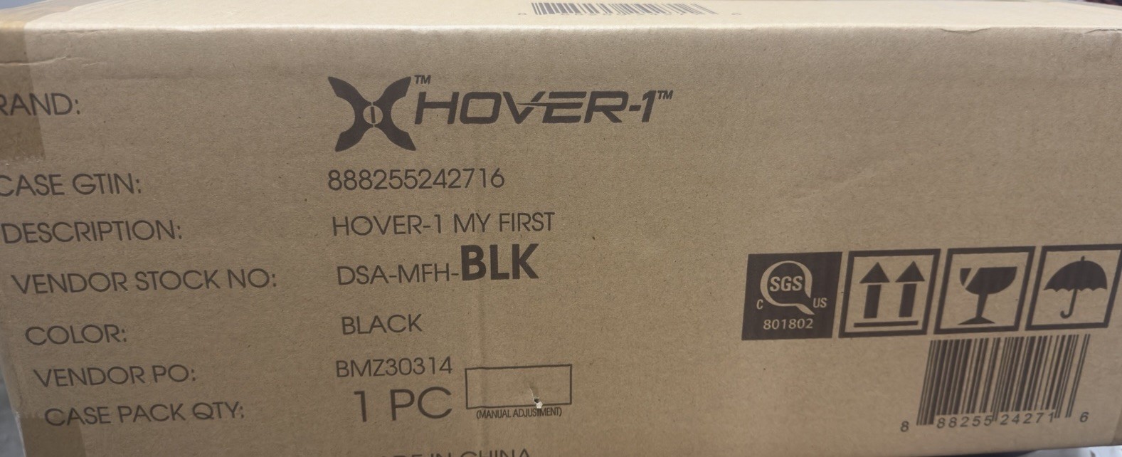 Hover-1 Kids Hoverboard Self Balancing Black LED UL2272 Certified NEW
