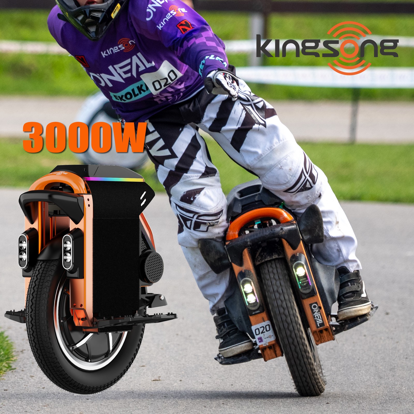 KINGSONG S16 PRO Electric Unicycle for Adults 3000W Powerful Motor Off-Road EUC