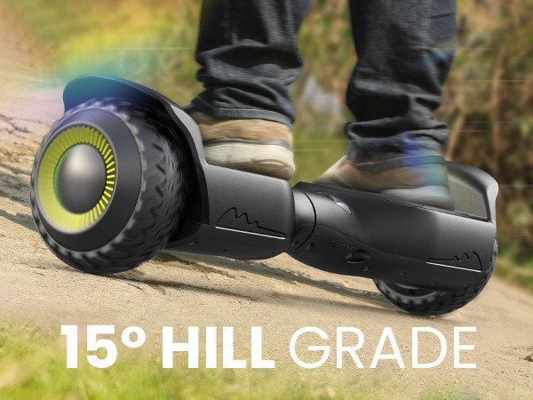 Gyroor Self-Balancing Scooter w/ Bluetooth Speaker & LED Lights-Black