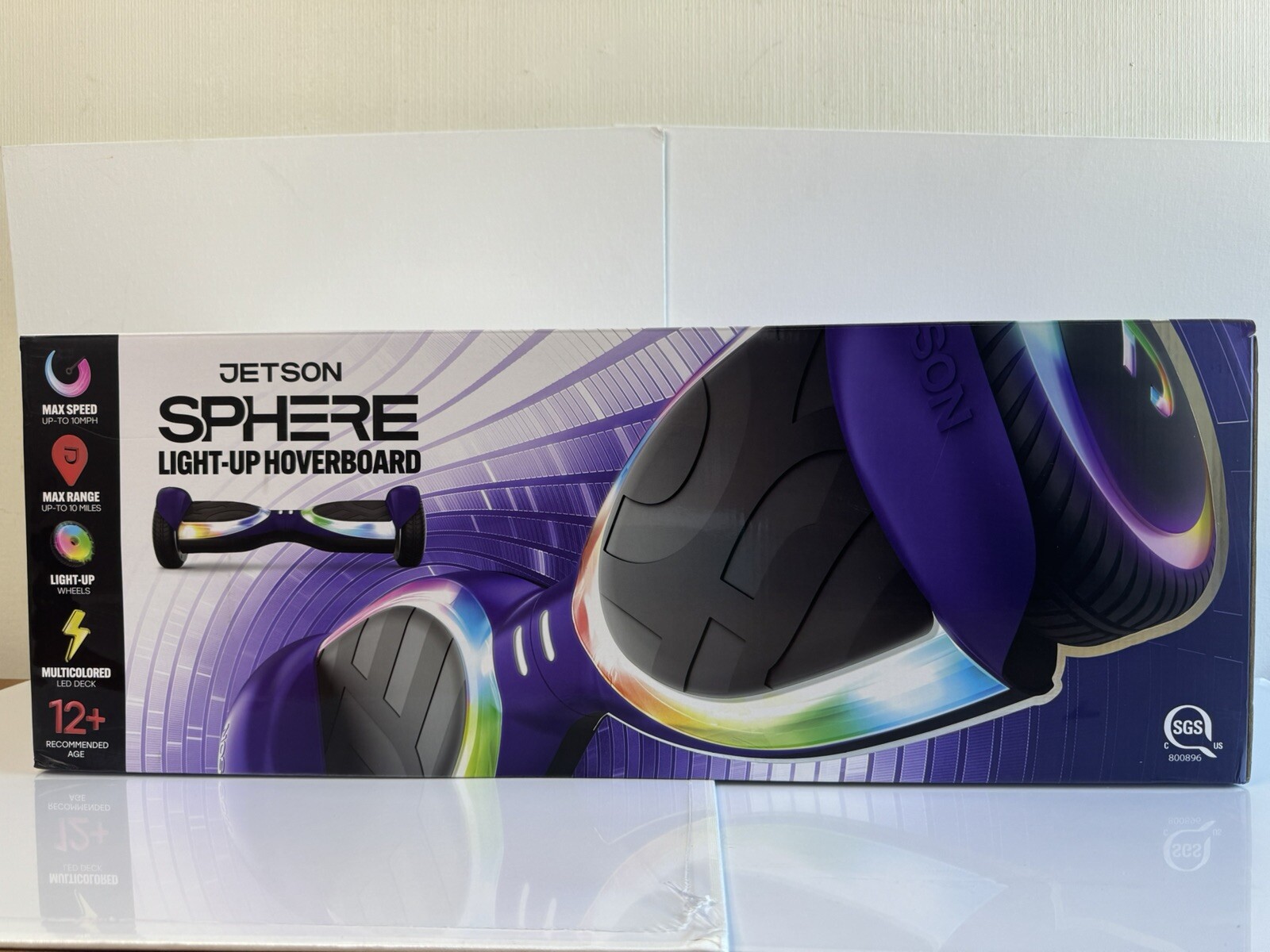 Jetson Sphere Light-Up Hoverboard Model JSPHER-TEL Purple All Terrain Wheels