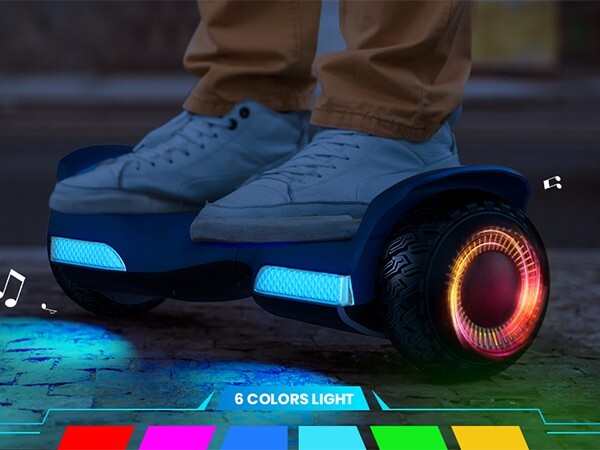 GYROOR G13 Kids Self Balancing Scooter UL2272 Certified LED Lights -Blue