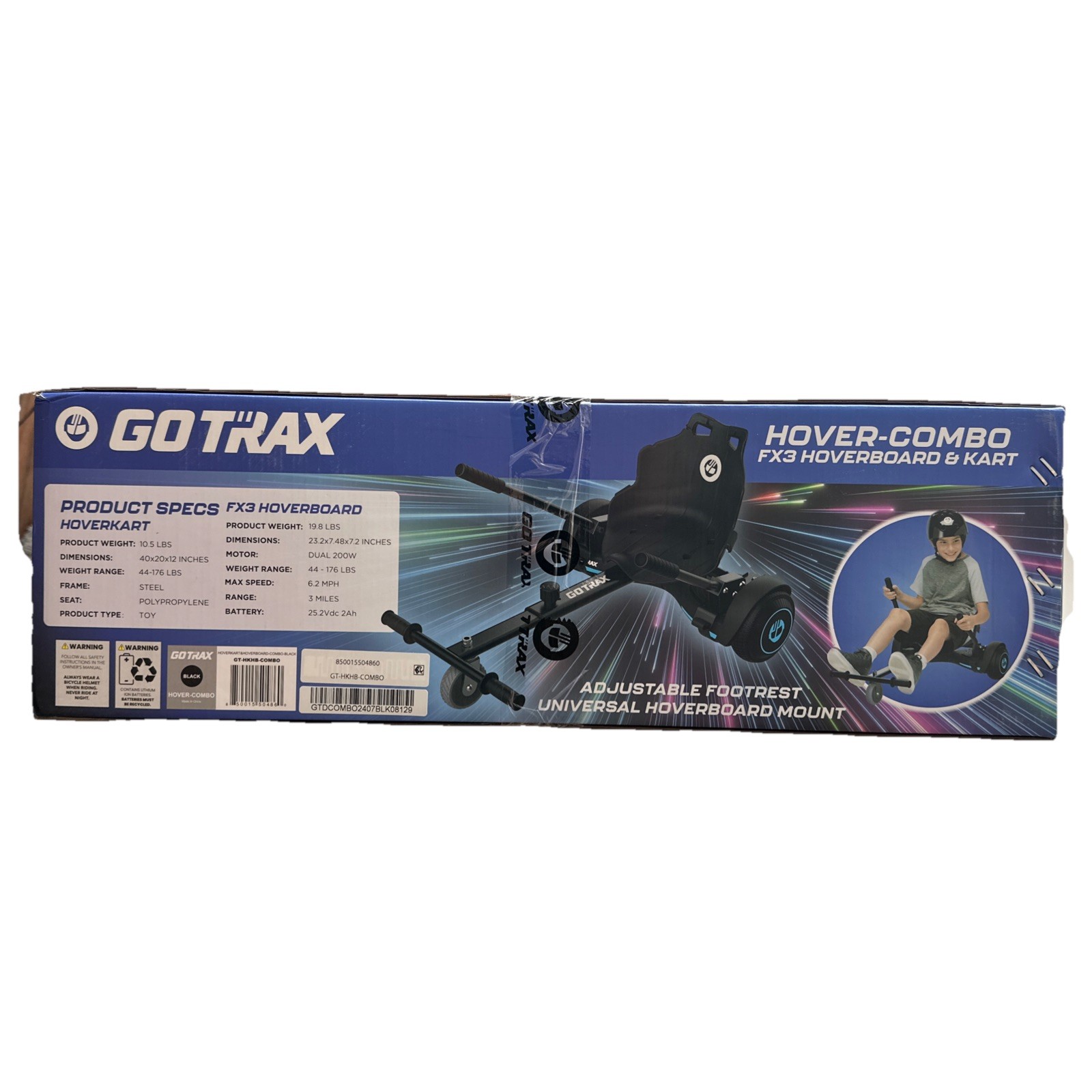 GOTRAX hoverboard hoverkart combo The device is certified to UL 2272 standards