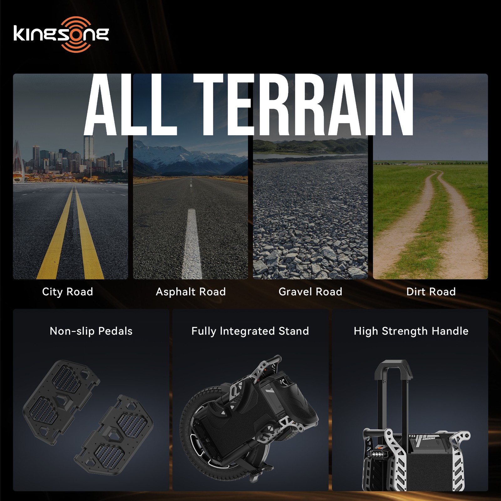 KINGSONG F22 PRO Electric Unicycle 5500W 80MPH 20′ Off-Road E Unicycle 112 Miles