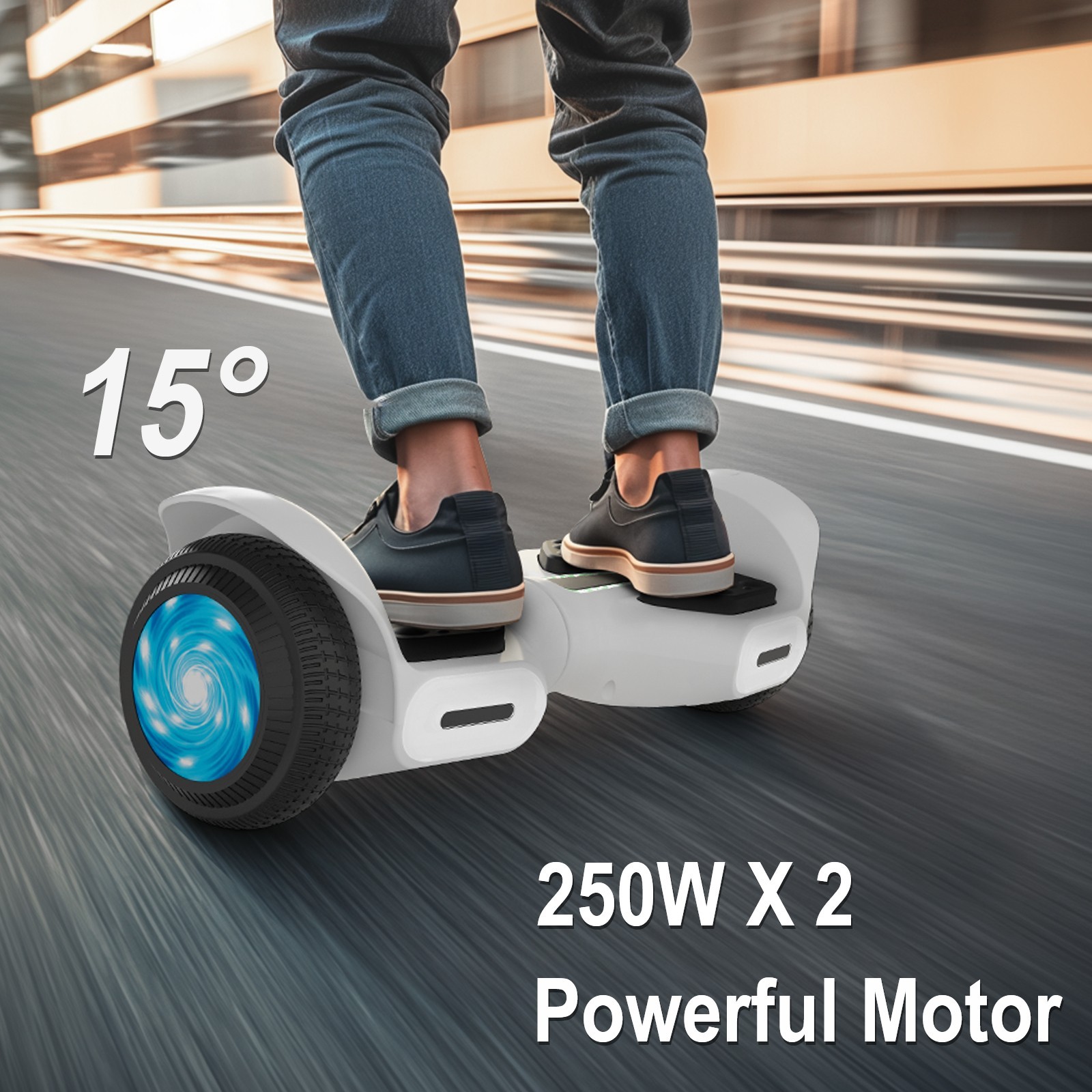 Commugo K3 Off Road Hoverboard Scooter 7.5 Mph 600W 220 lb Weight Limit UL 2272