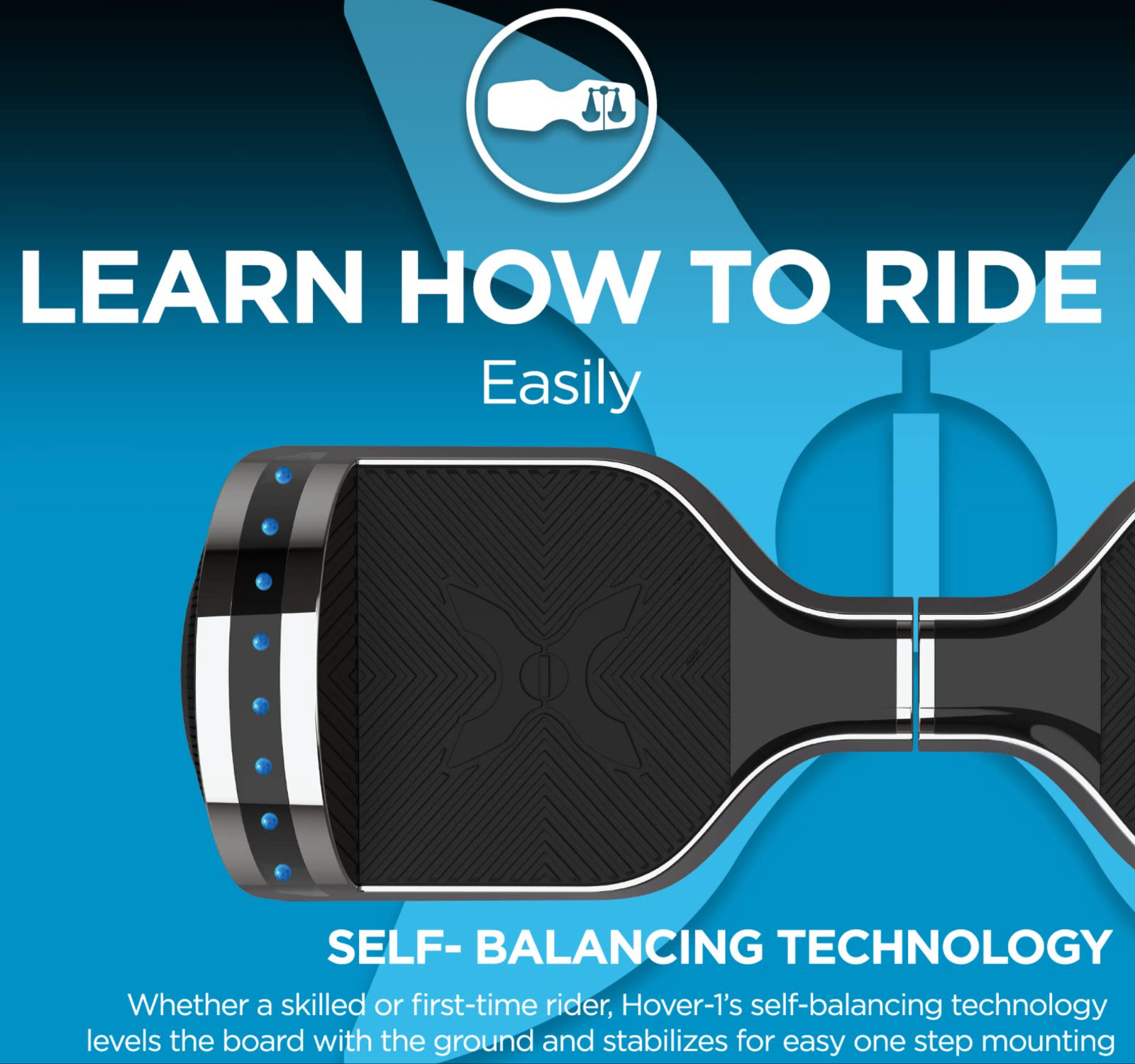 Hover-1 Chrome Electric Self Balancing Scooter with 7MPH Top Speed-NEW SEALED