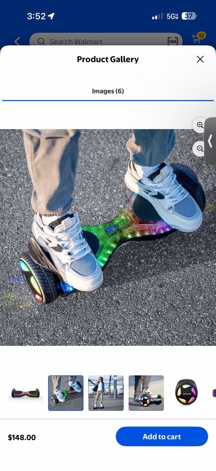 Jetson Lyra Self Balancing Hoverboard, Light-Up Rims, Bluetooth