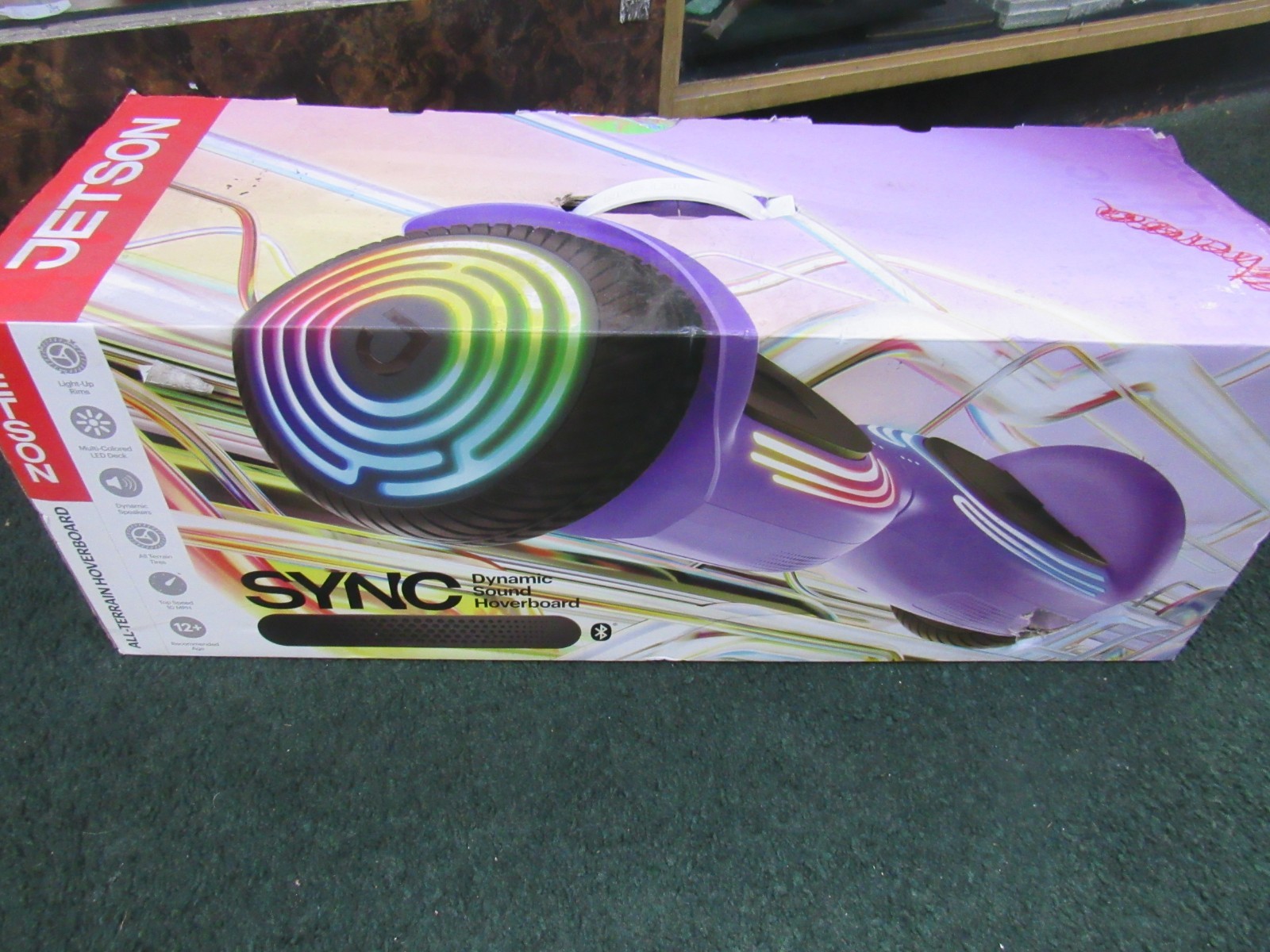Jetson Sync All-Terrain Dynamic Bluetooth Sound Hoverboard in Purple New