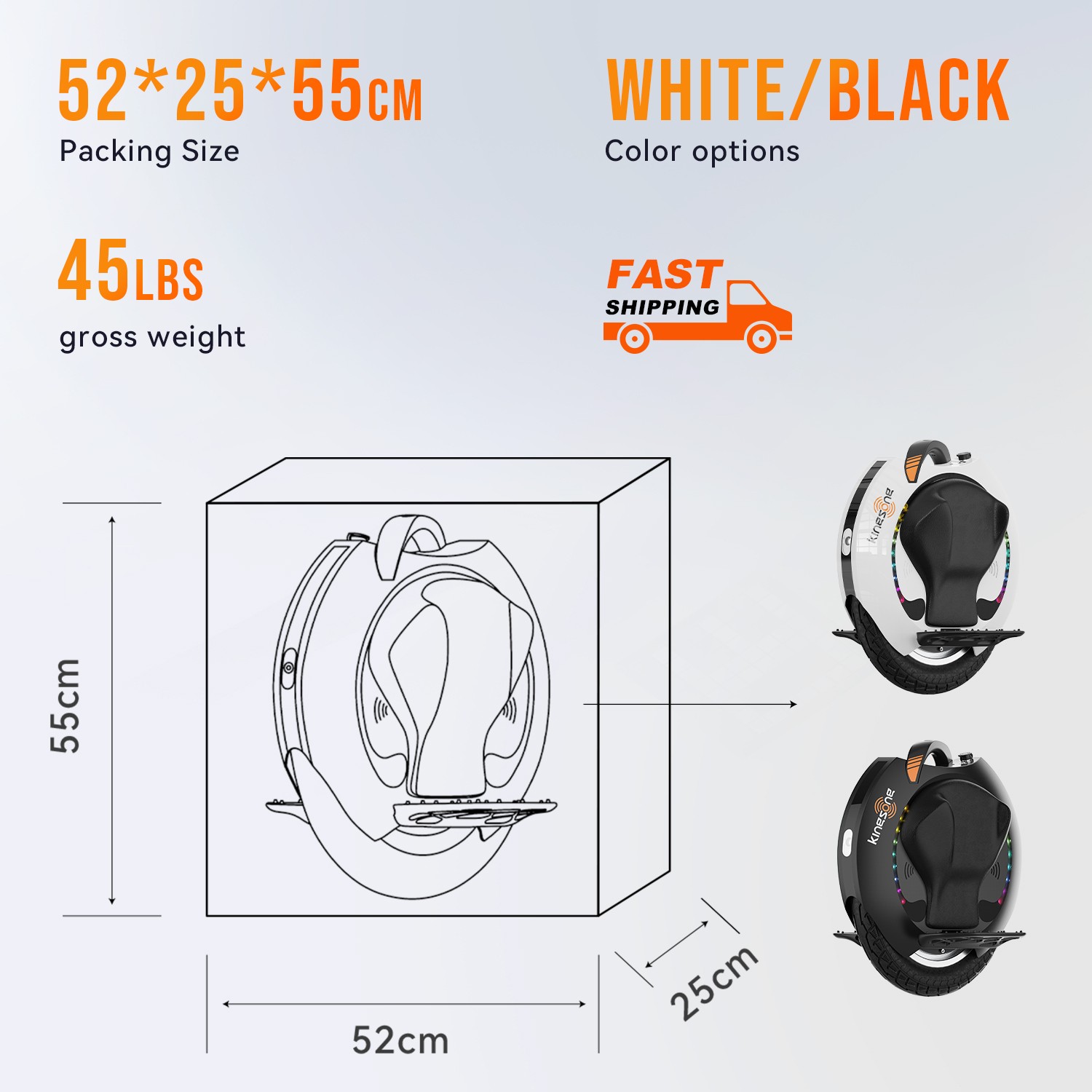 KINGSONG 16S PRO Electric Unicycle 50Mile Range 16in Tire Self-Balancing Scooter