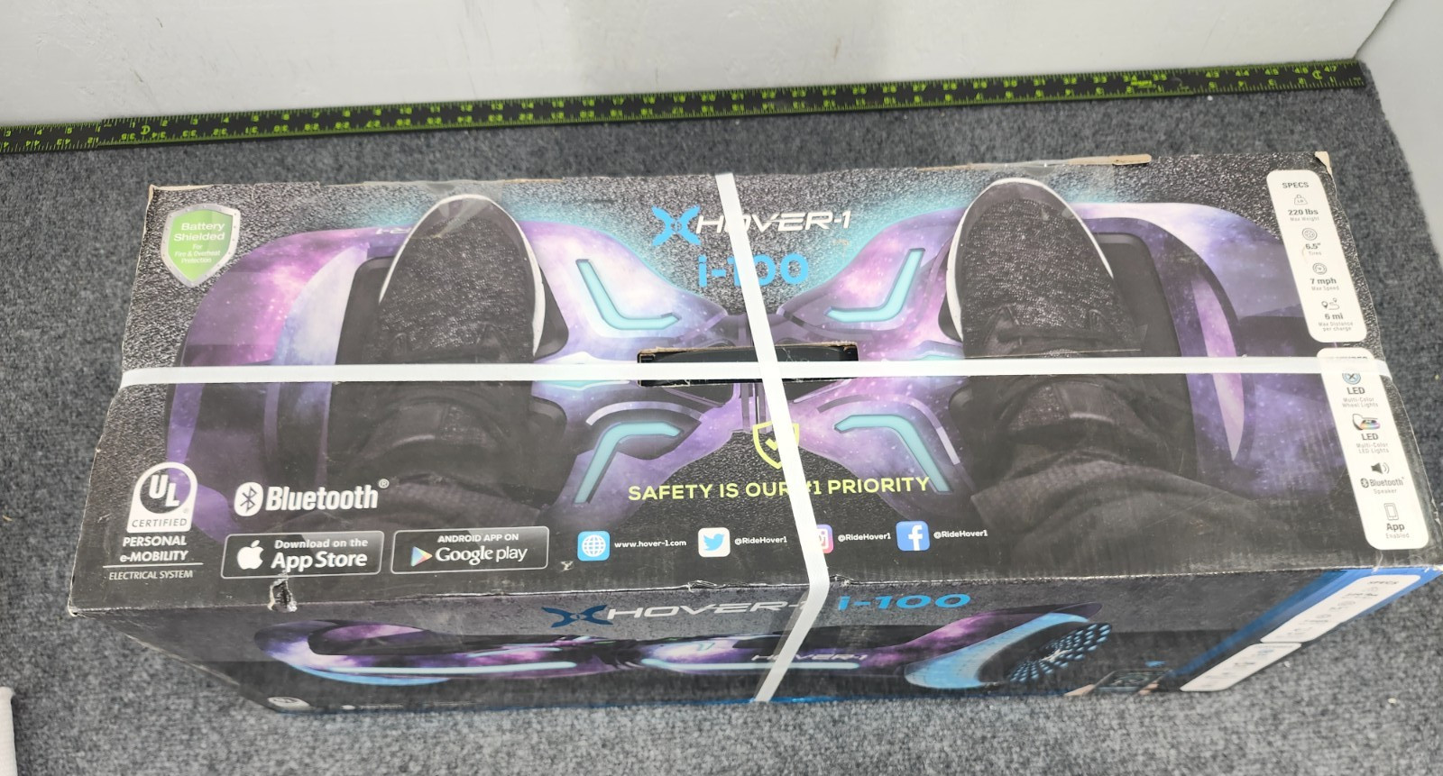 Hover-1 Galaxy Edition Multi-Color LEDs App Control 7 MPH Hoverboard New #I-100