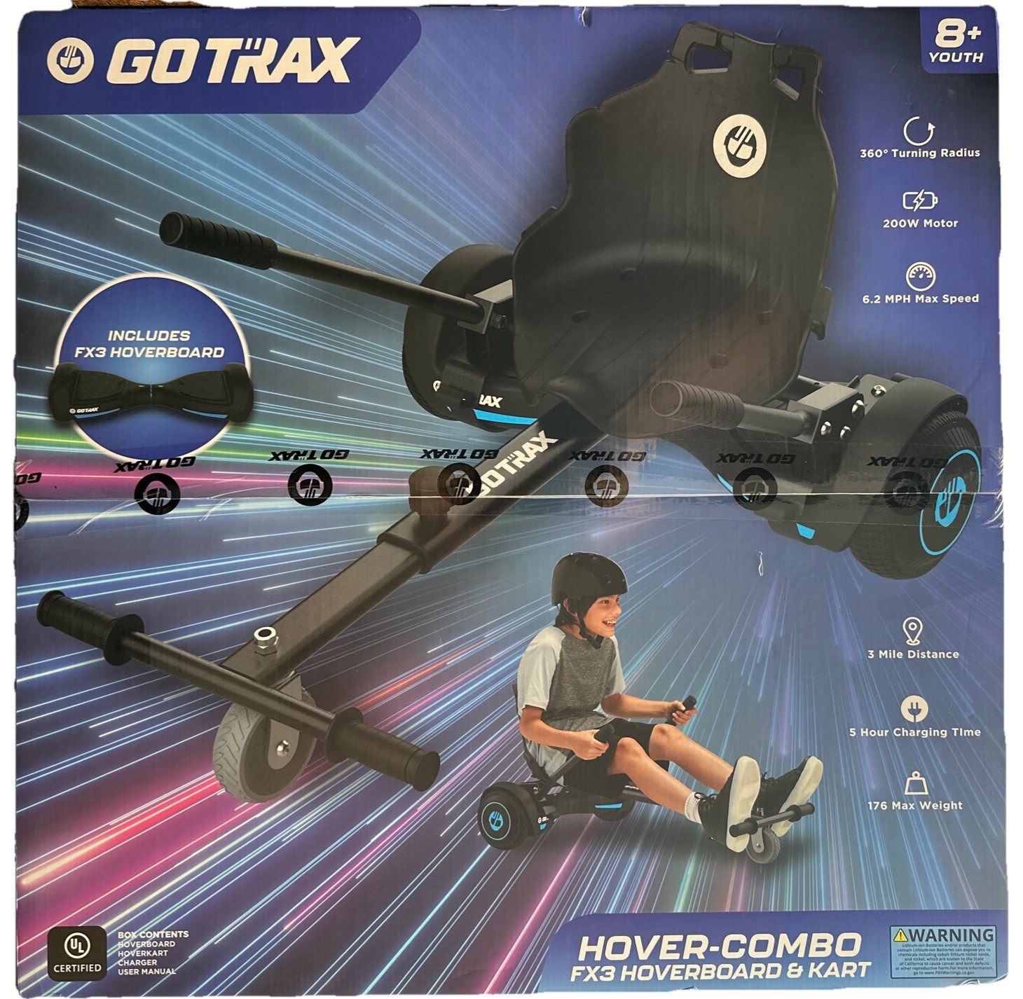 GOTRAX hoverboard hoverkart combo The device is certified to UL 2272 standards