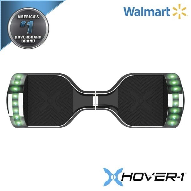 Hover-1 Chrome Hoverboard w/ Bluetooth Speaker & LED Lights Black Chrome