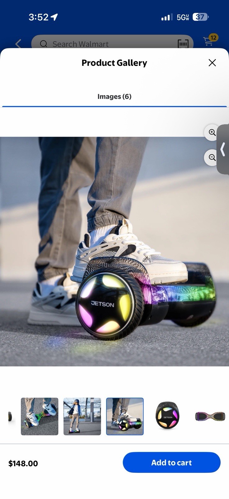 Jetson Lyra Self Balancing Hoverboard, Light-Up Rims, Bluetooth