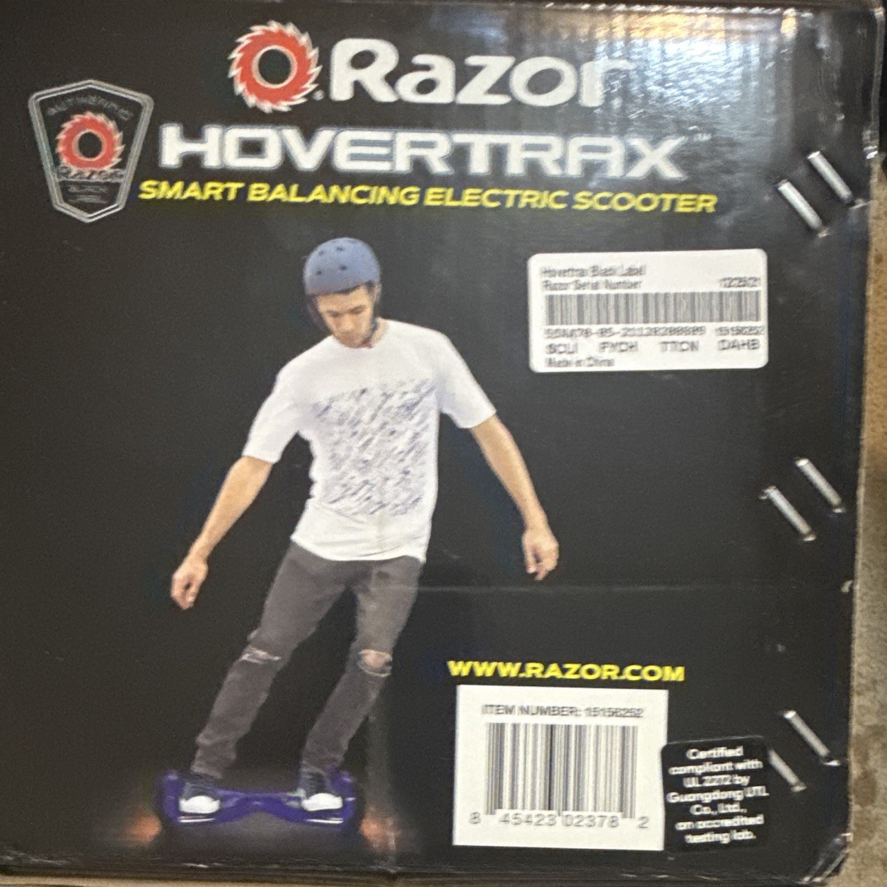 Razor Hovertrax Self-Balancing Scooter Purple 9mph LED Light Show 176lb