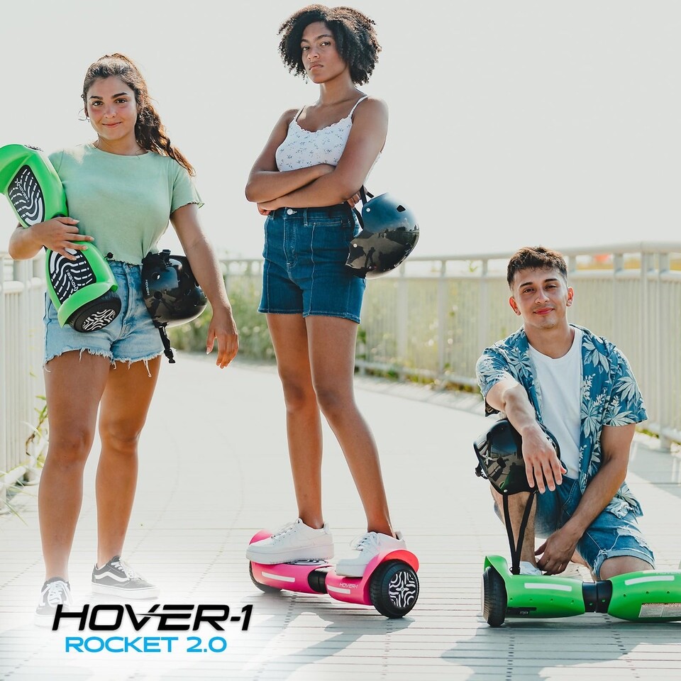 Hover-1 Rocket 2.0 Electric Hoverboard | 7MPH Top Speed, 3 Miles Range, 160lb…