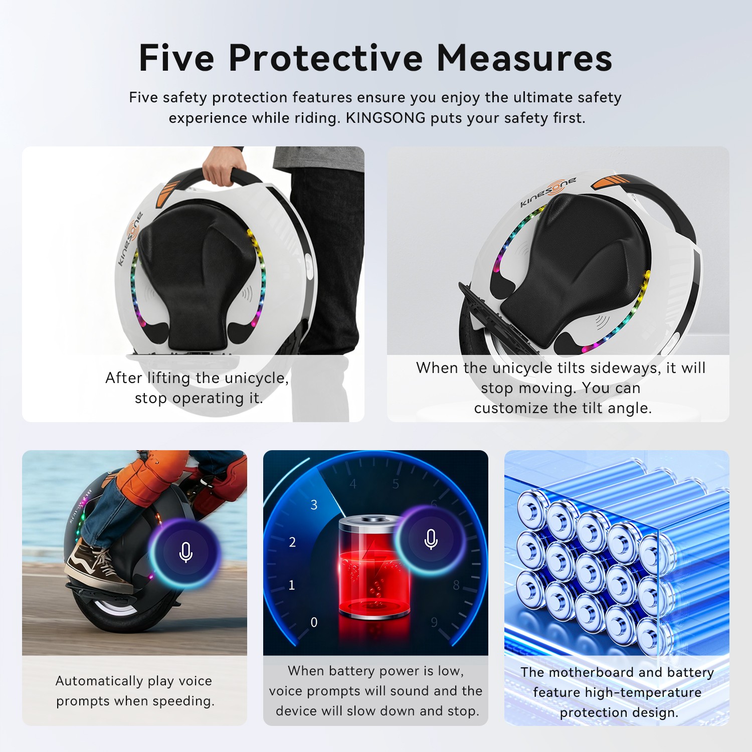 KINGSONG 16S PRO Electric Unicycle 50Mile Range 16in Tire Self-Balancing Scooter