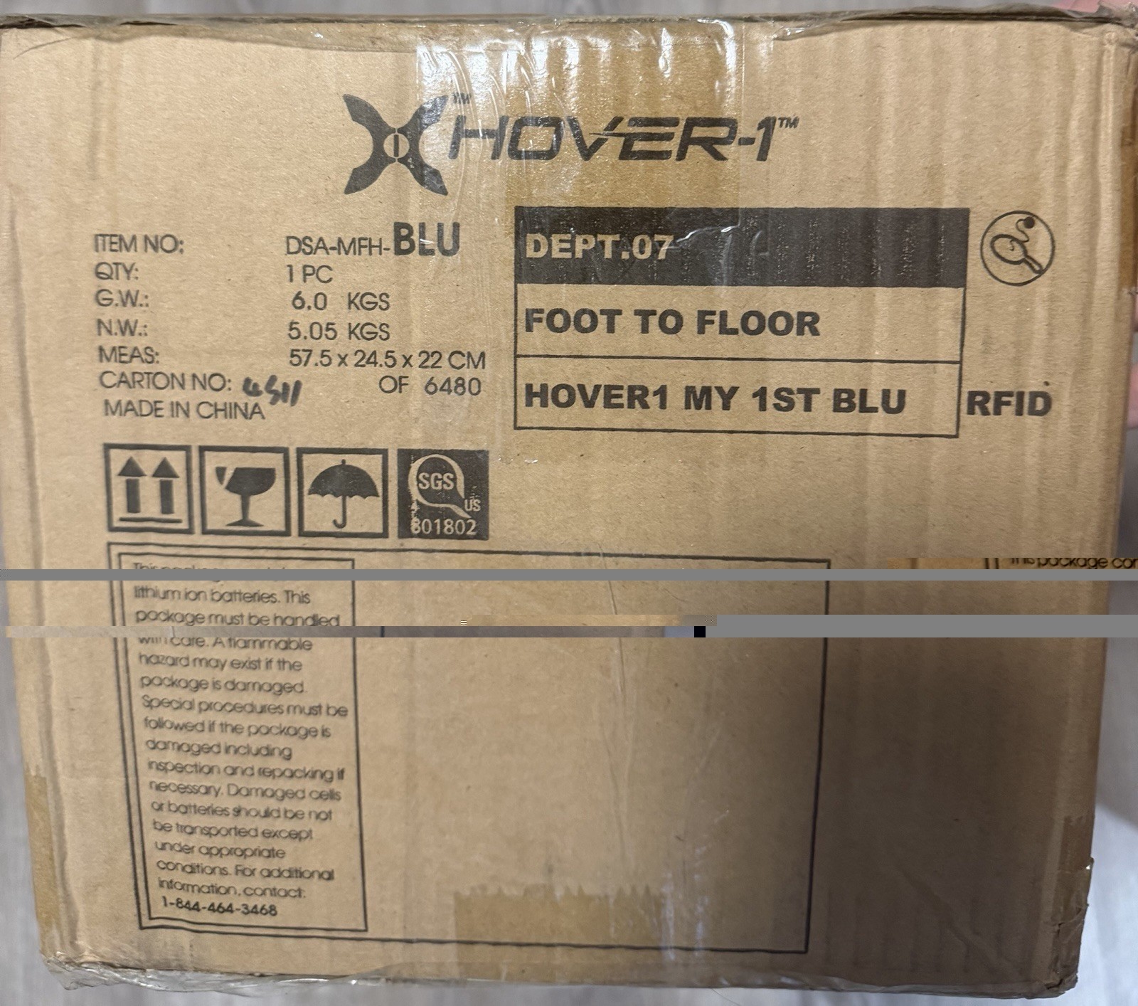 Hover-1 My First Hoverboard Kids Electric Self Balancing Scooter Blue 150W LED