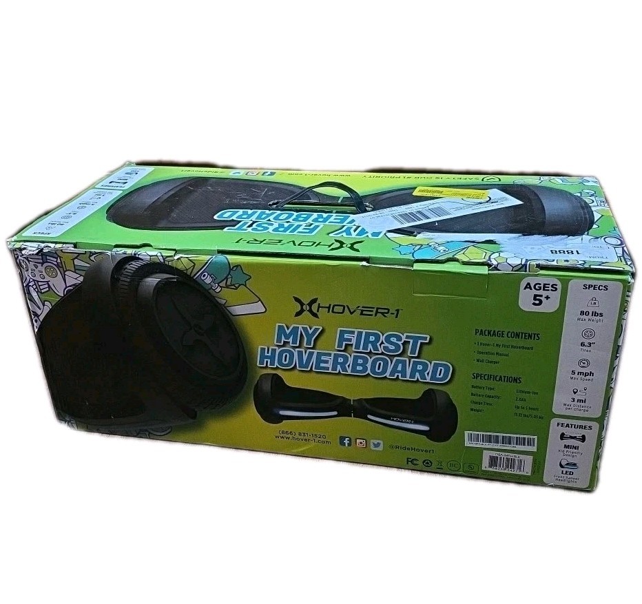 Hover-1 My First Hoverboard Kids Mini Black 6.3” Wheels, Tested Working