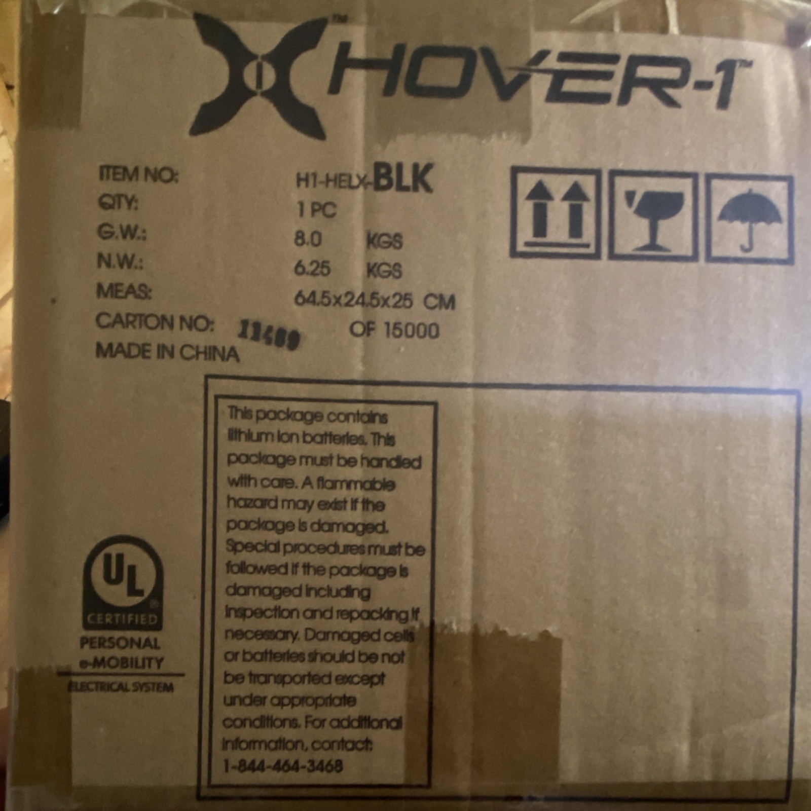 Hover-1 Helix Self Balancing Scooter Black Lithium Ion Battery