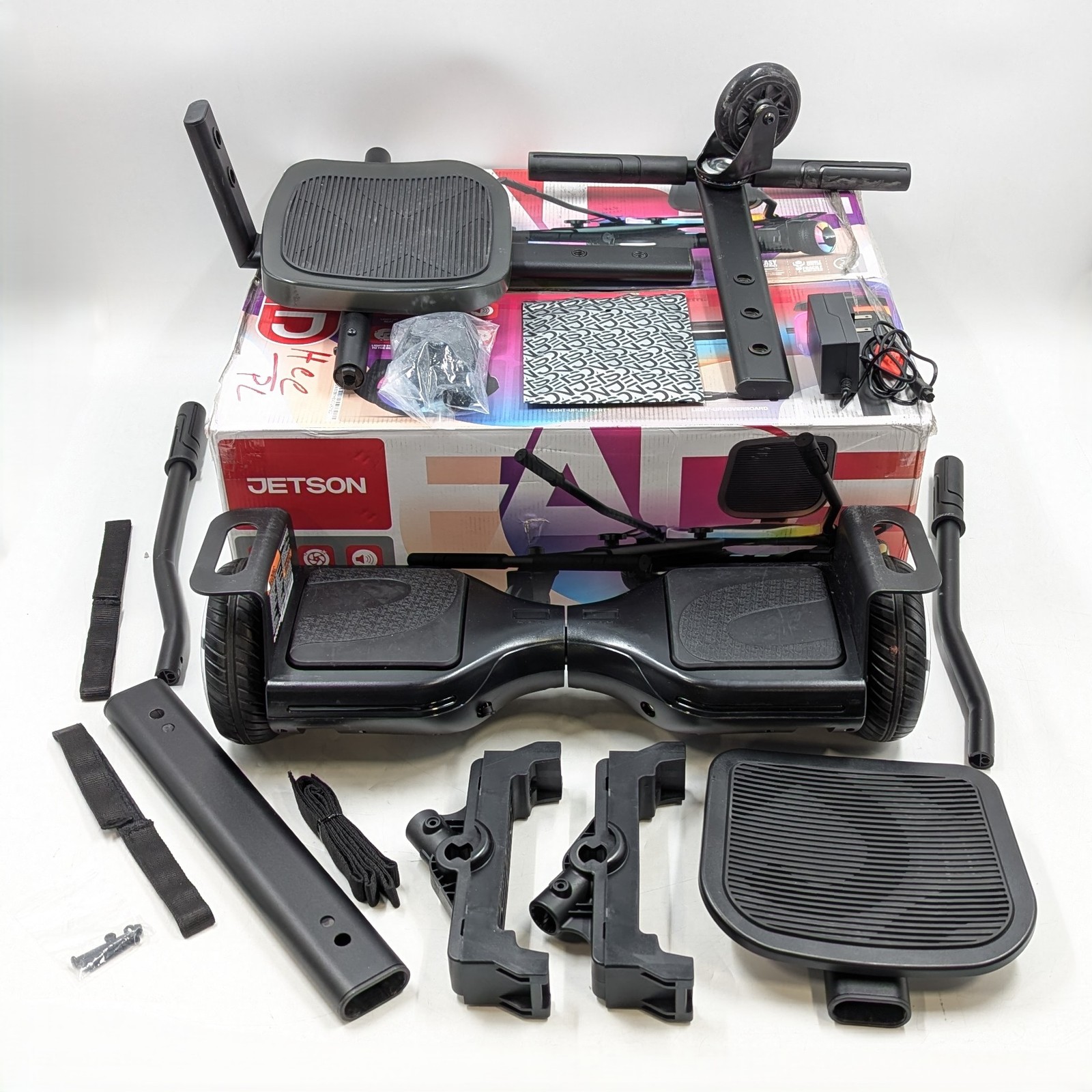 Jetson Light-Up JetKart + Hoverboard Combo (JFADE-BLK) UL2272 Certified