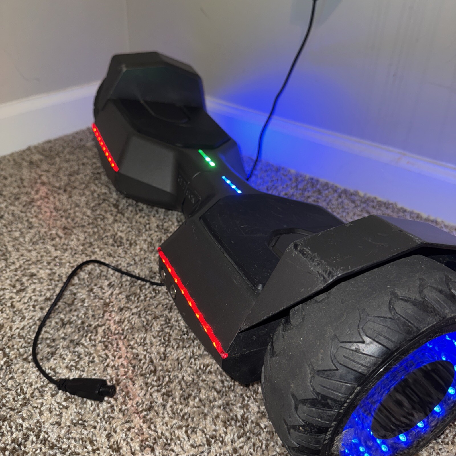 Jetson Hoverboard with Cosmic RGB Wheels – Grey (working)