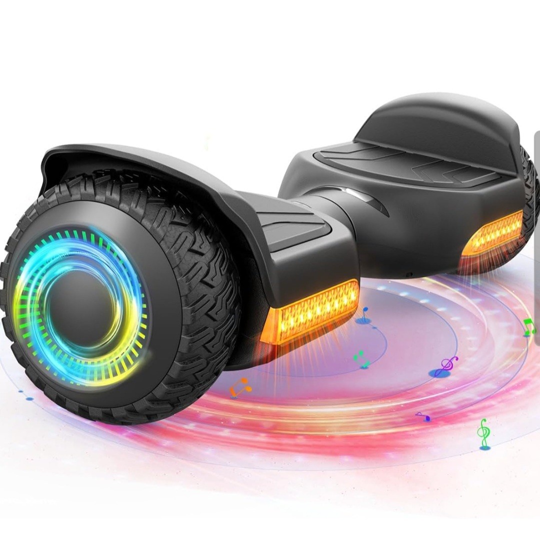 Gyroor G13 All Terrain Self Balancing Scooter LED Lights Bluetooth Black