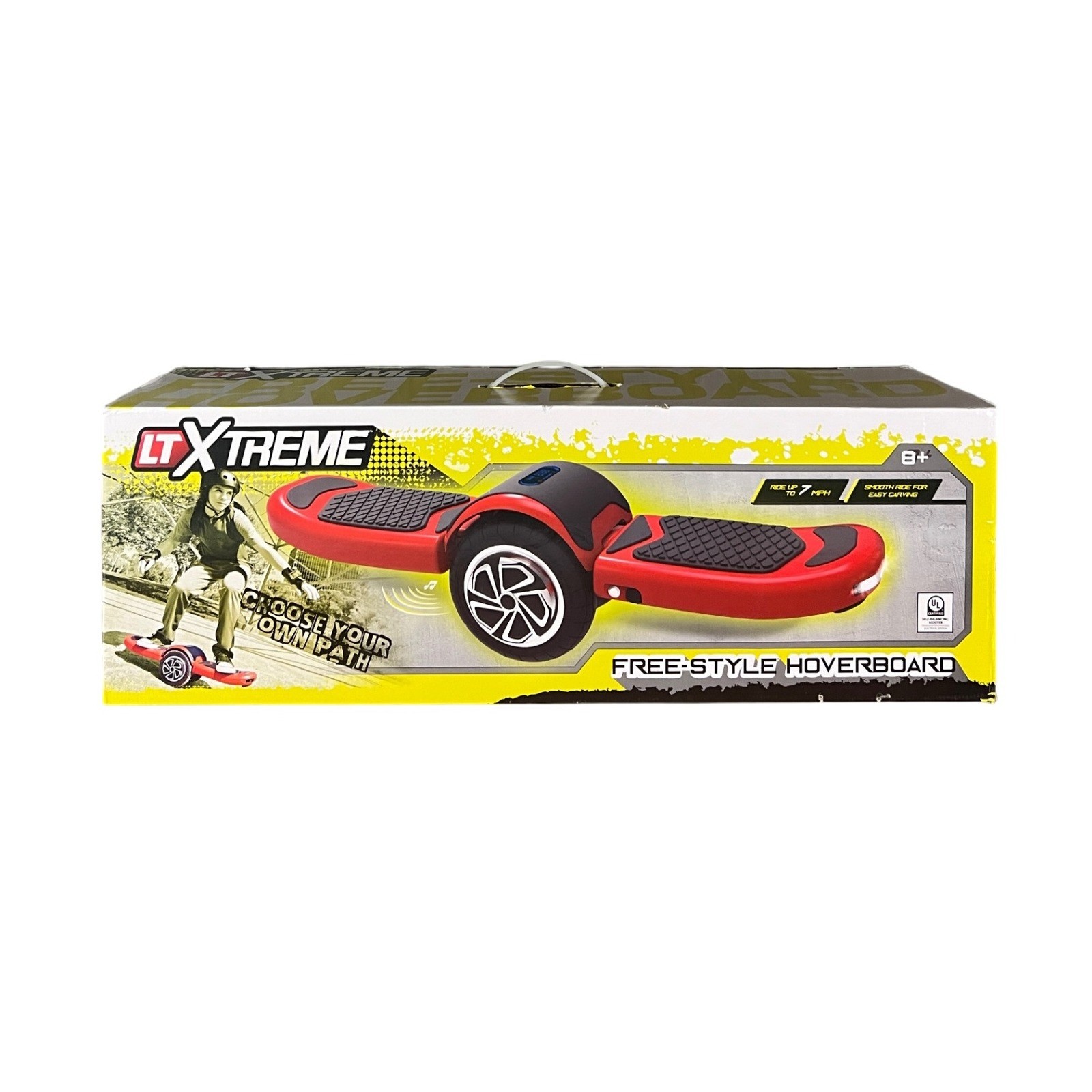 LT Xtreme Free Style Hoverboard Red Dual Wheels LED Music – UL 2272 certified