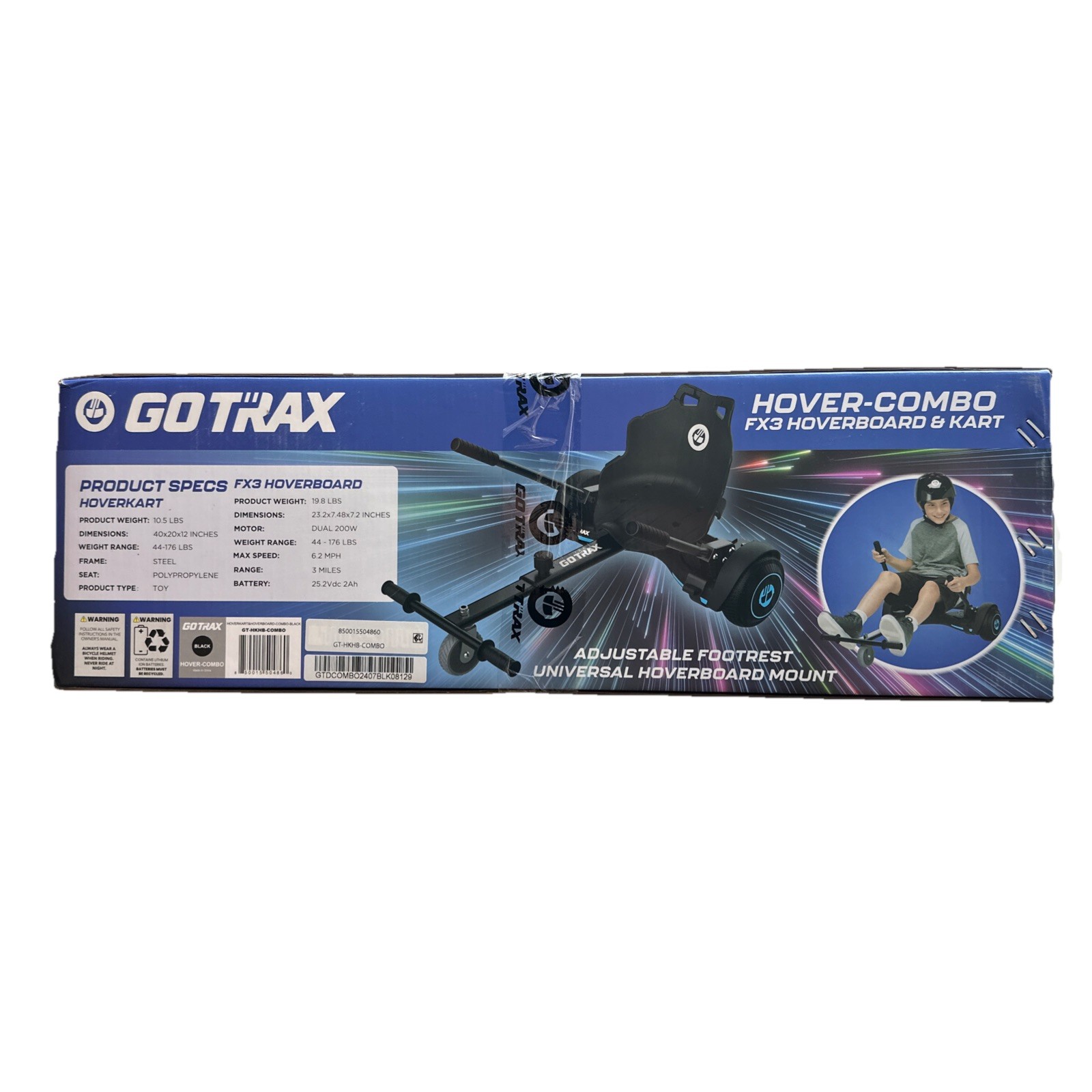 GOTRAX hoverboard hoverkart combo The device is certified to UL 2272 standards
