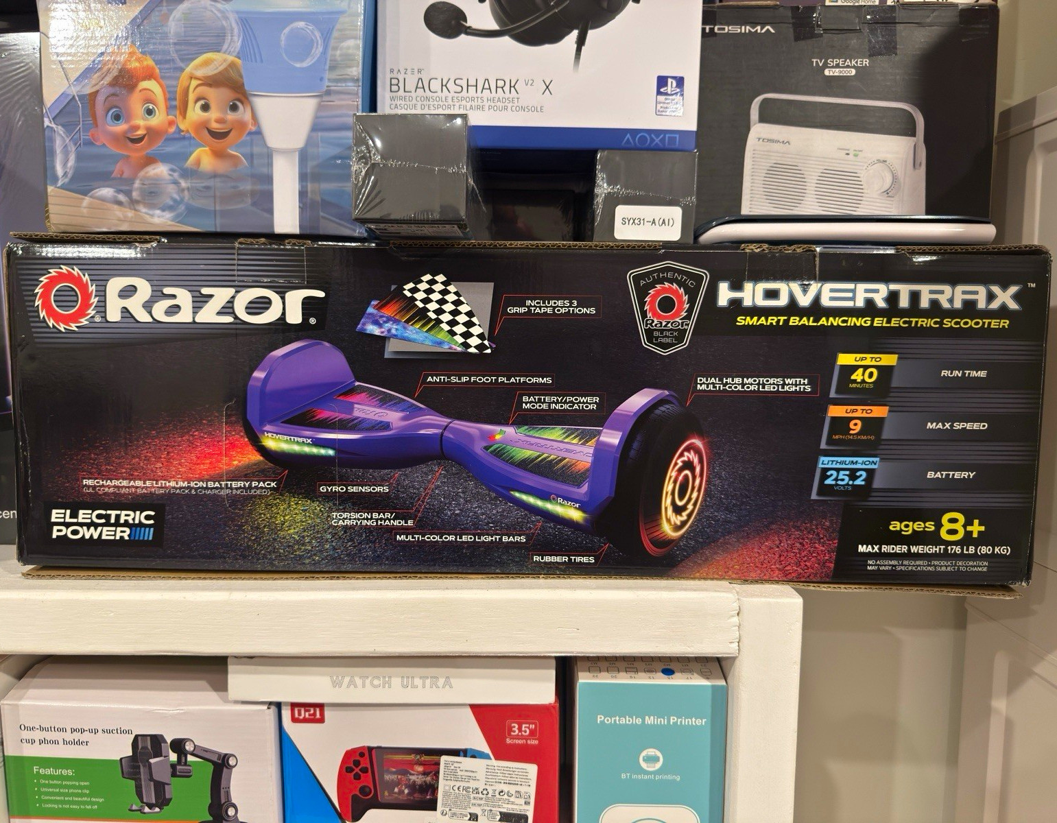 Razor Hovertrax Scooter Purple 9 mph 176 lb Multi-Color LEDs ✨