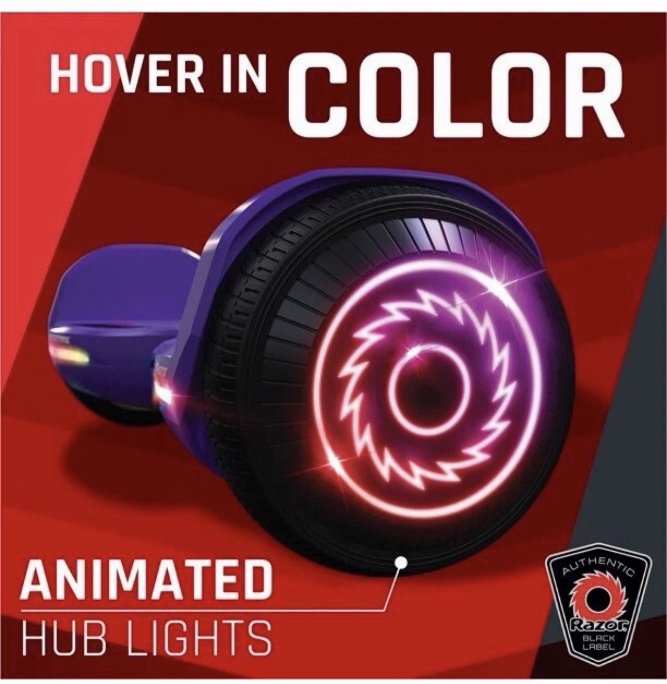 Razor Hovertrax Purple Self Balancing Scooter LED Lightshow 9mph 176lb