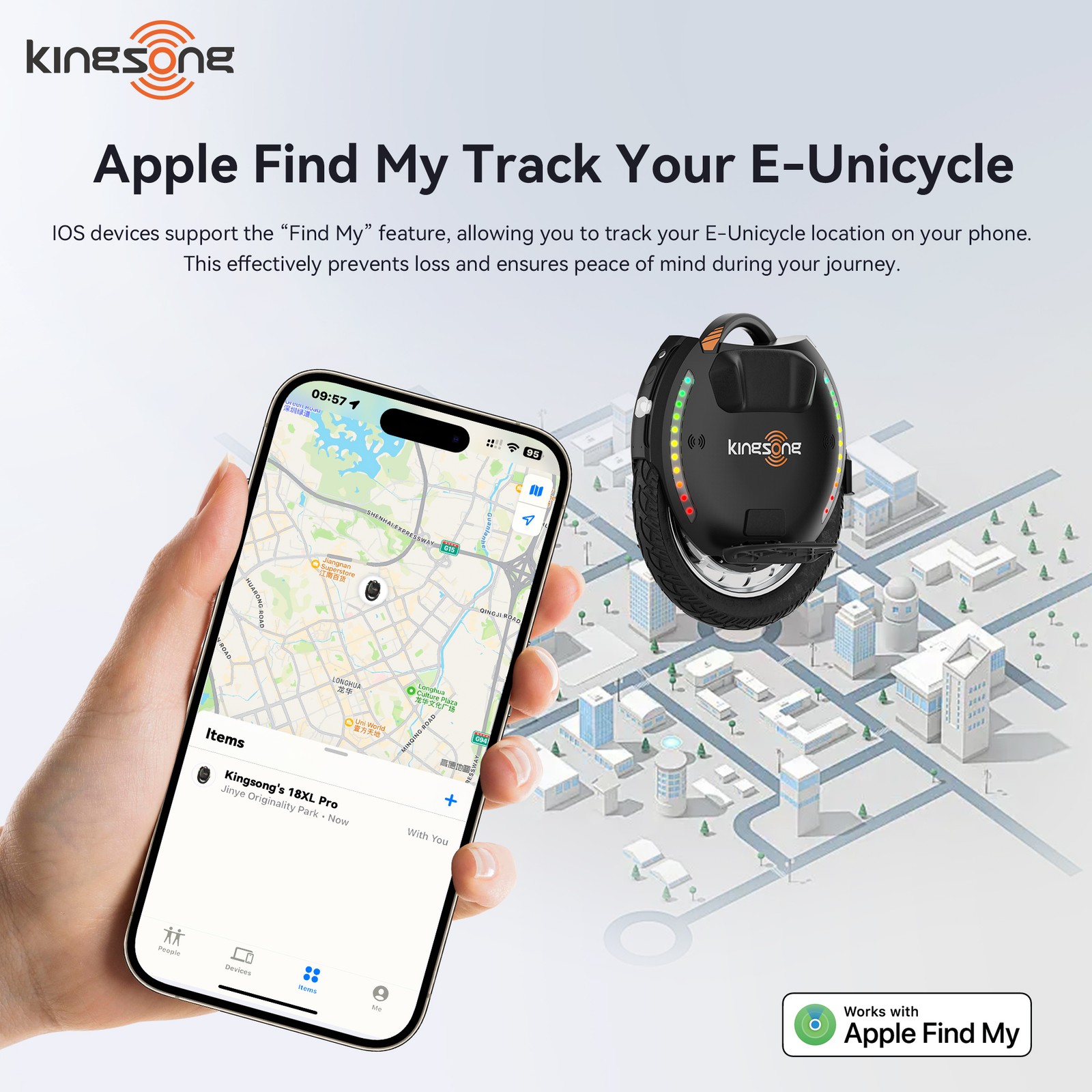 KINGSONG 18XL PRO Electric Unicycle for Adults 37 mph Speed 87 miles Range EUC