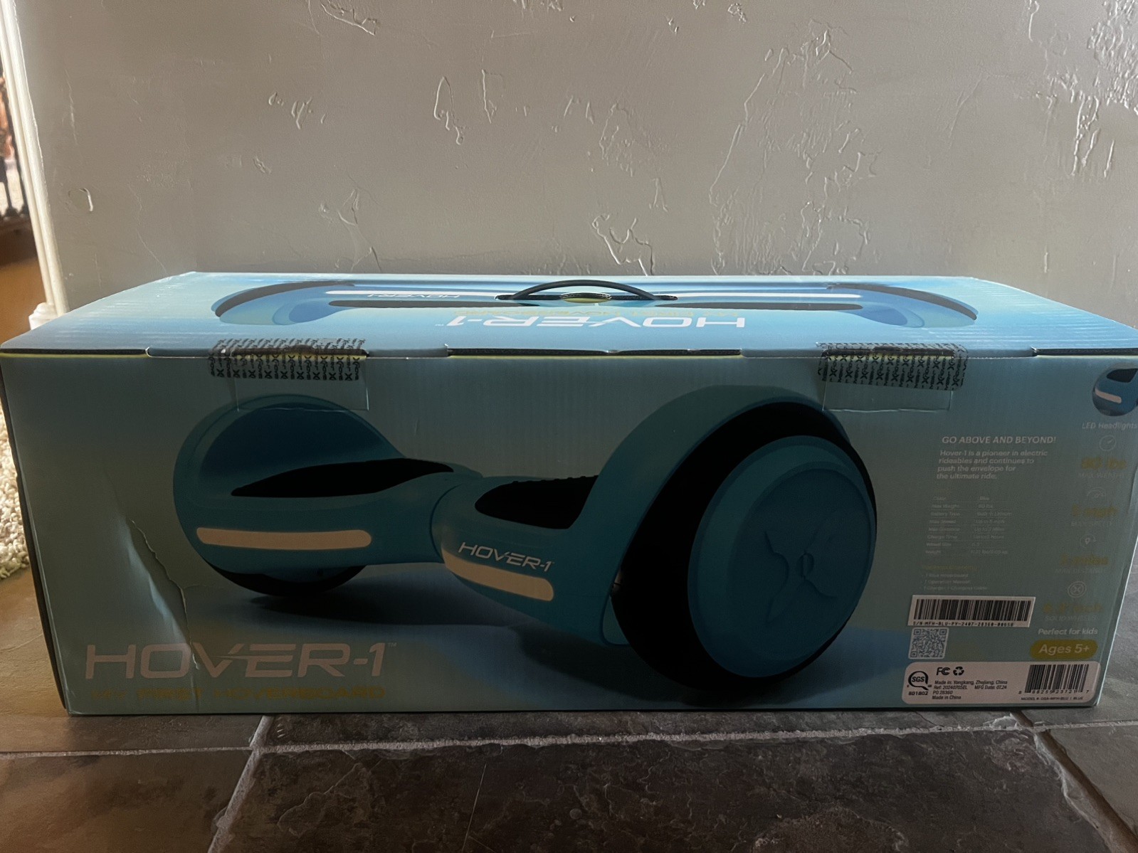 My First LED Hoverboard Electric Self-Balancing Hover-1 Kids with 5 mph Max BLUE