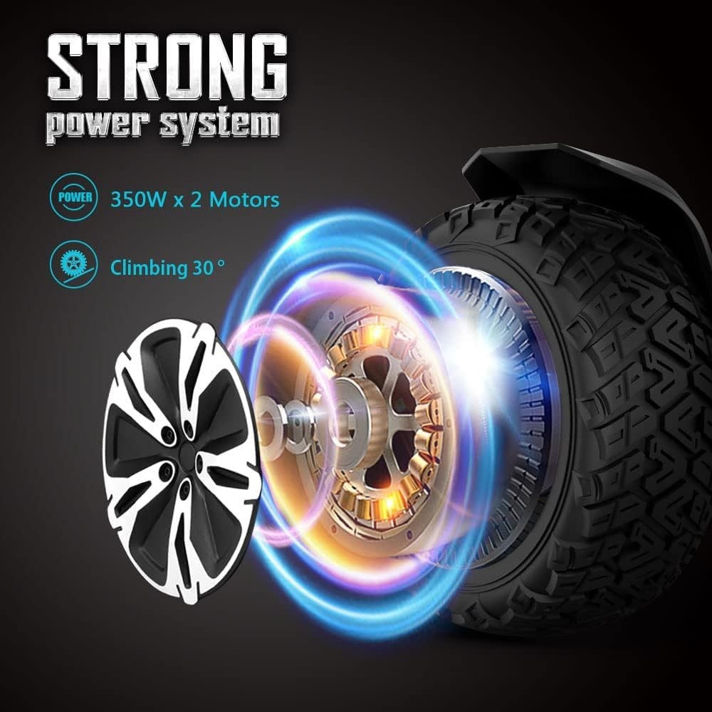 Warrior 8.5 Inch All Terrain off Road Scooter with Bluetooth Speakers and LED Li