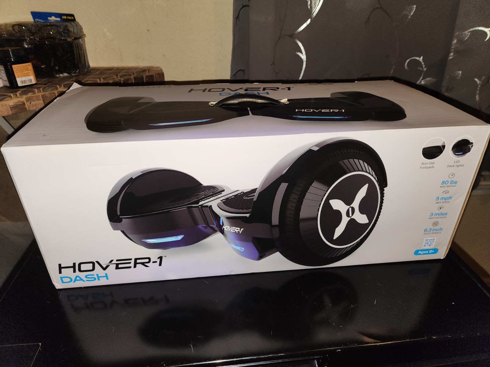 Hover-1 Dash Self-Balancing Scooter Hoverboard Black LED 5mph UL 2722 Certified