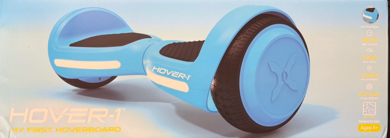 Hover-1 My First Hoverboard Blue| Kids 5+ | Self-Balancing | 5mph 80lbs Max