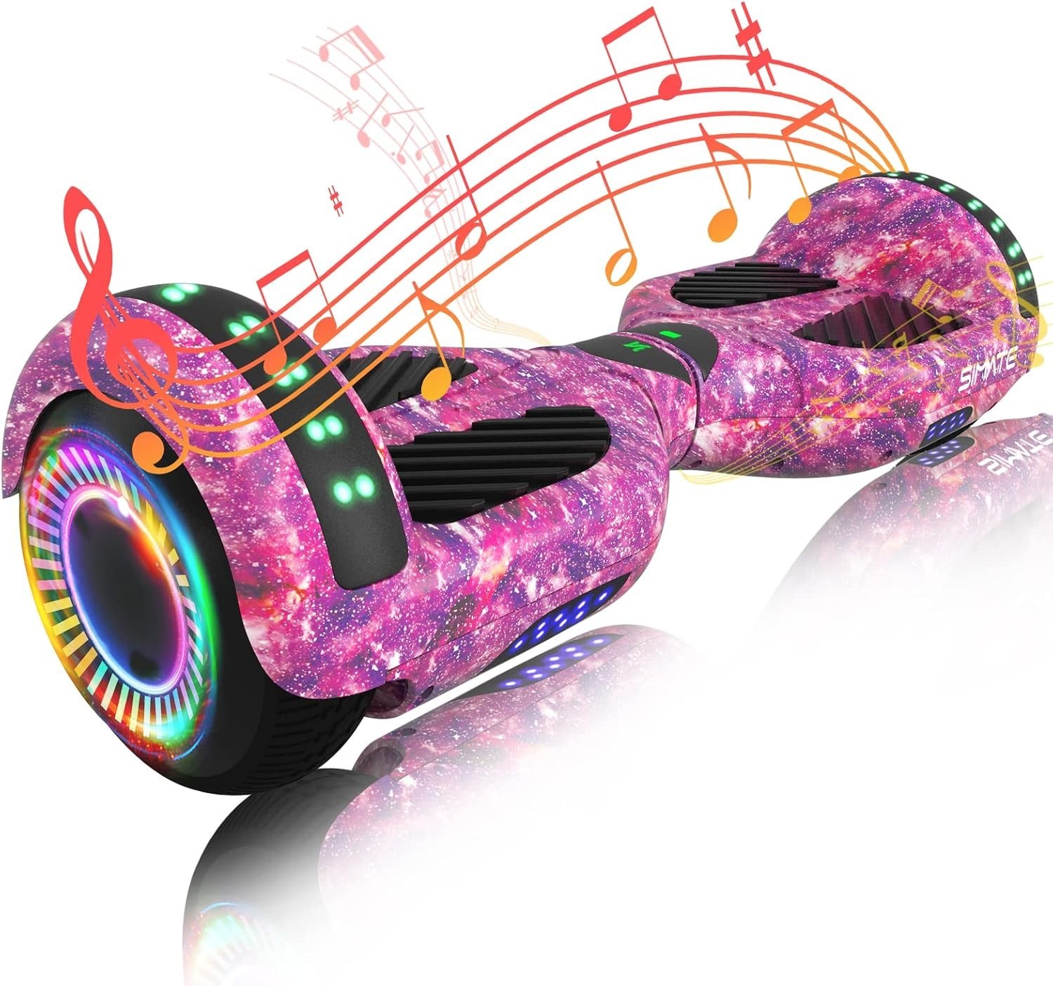 SIMATE Hoverboard, Bluetooth All Terrain Hover Boards LED Lights and APP UL 2272