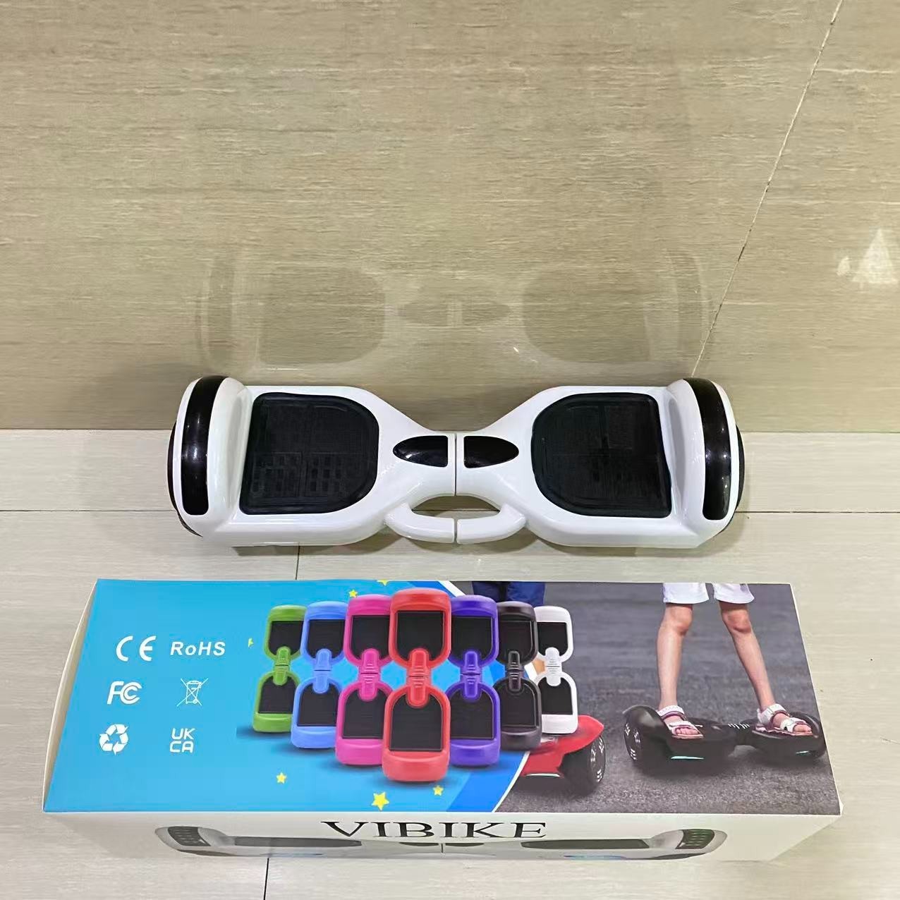 VIBIKE Self Balancing Electric Scooter, 6.5” Two-Wheel Hoverboard with LED Light