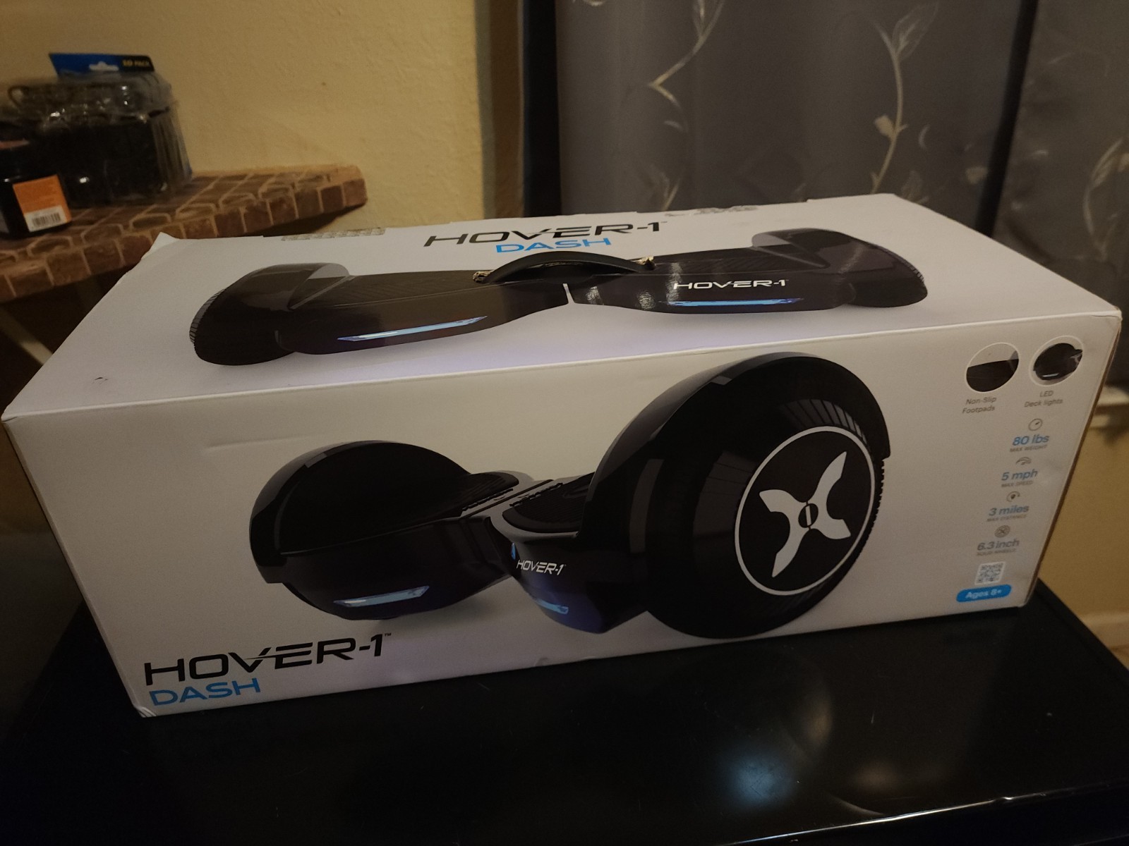 Hover-1 Dash Self-Balancing Scooter Hoverboard Black LED 5mph UL 2722 Certified