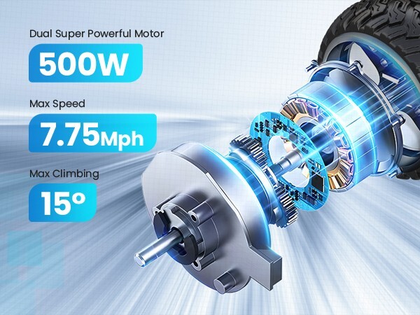GYROOR G13 Kids Self Balancing Scooter UL2272 Certified LED Lights -Blue