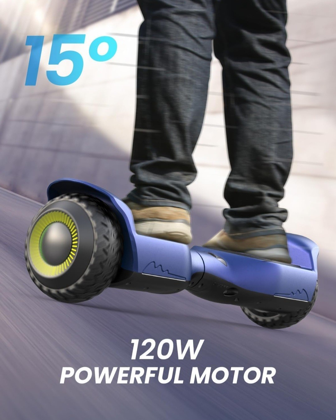 Gyroor G13 All Terrain Self Balancing Scooter LED Lights Bluetooth Black