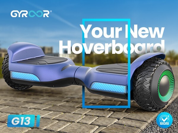 GYROOR G13 Kids Self Balancing Scooter UL2272 Certified LED Lights -Blue