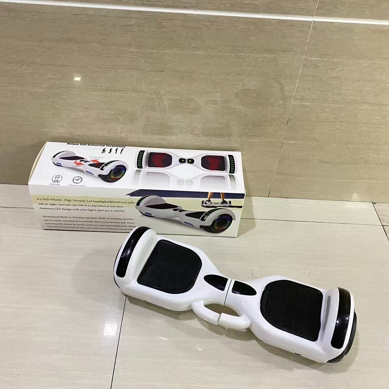 VIBIKE Self Balancing Electric Scooter, 6.5” Two-Wheel Hoverboard with LED Light