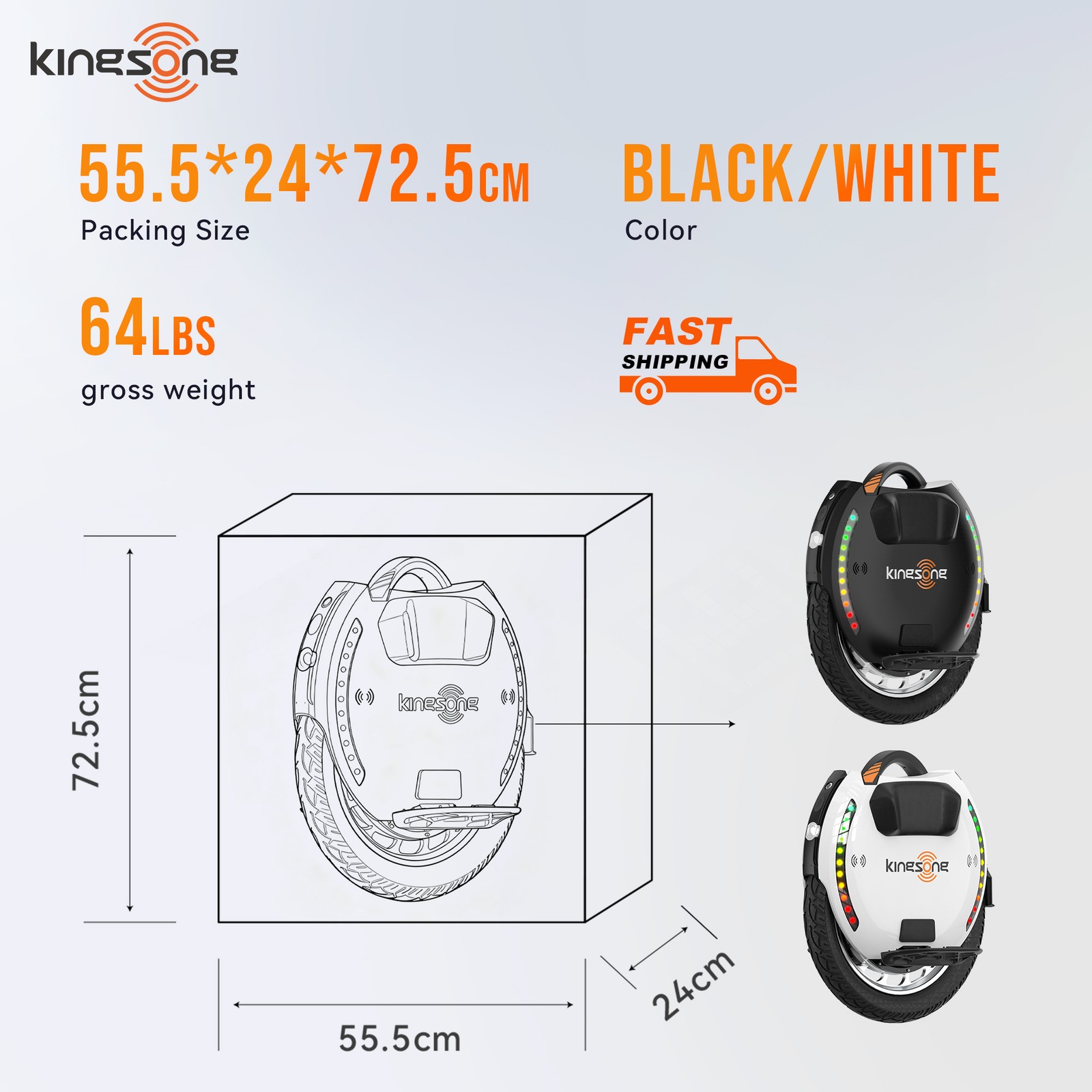 KINGSONG 18XL PRO Electric Unicycle for Adults 37 mph Speed 87 miles Range EUC