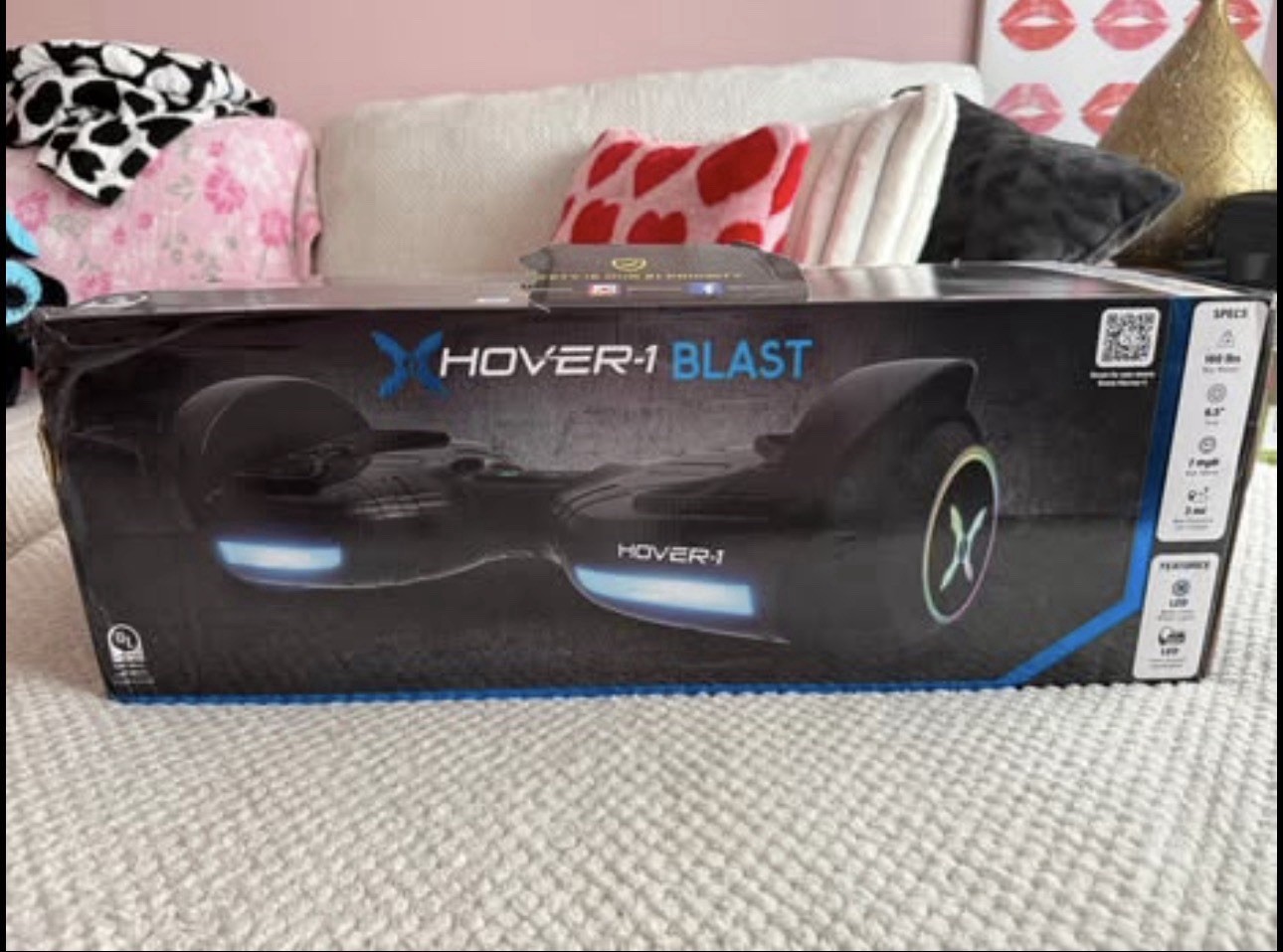 Hover-1 Blast Electric Hoverboard Black LED Wheels Self Balancing 7 MPH NEW!!!