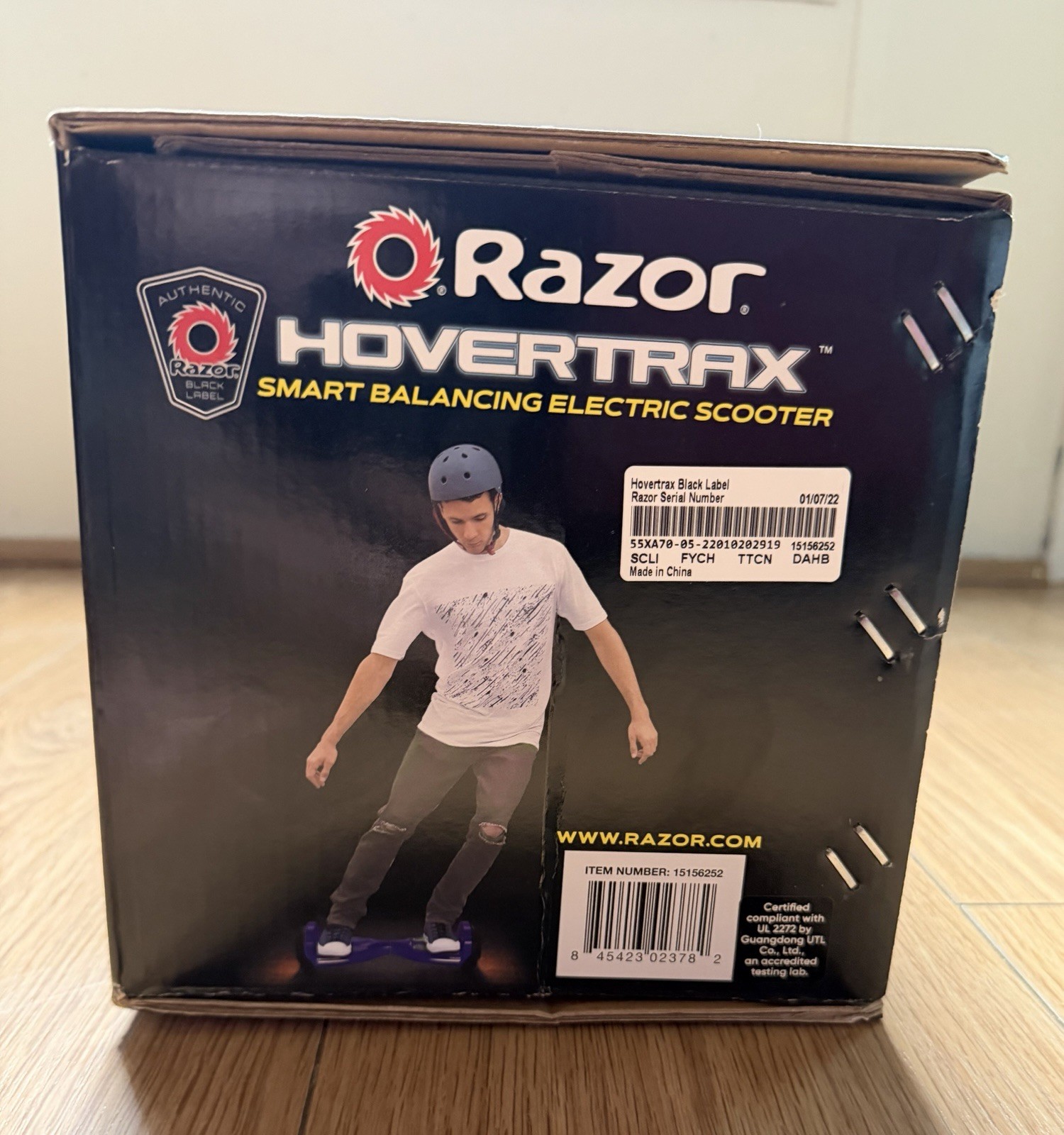 Razor Hovertrax Self-Balancing Scooter Purple 9 mph Multi-Color LED Lights