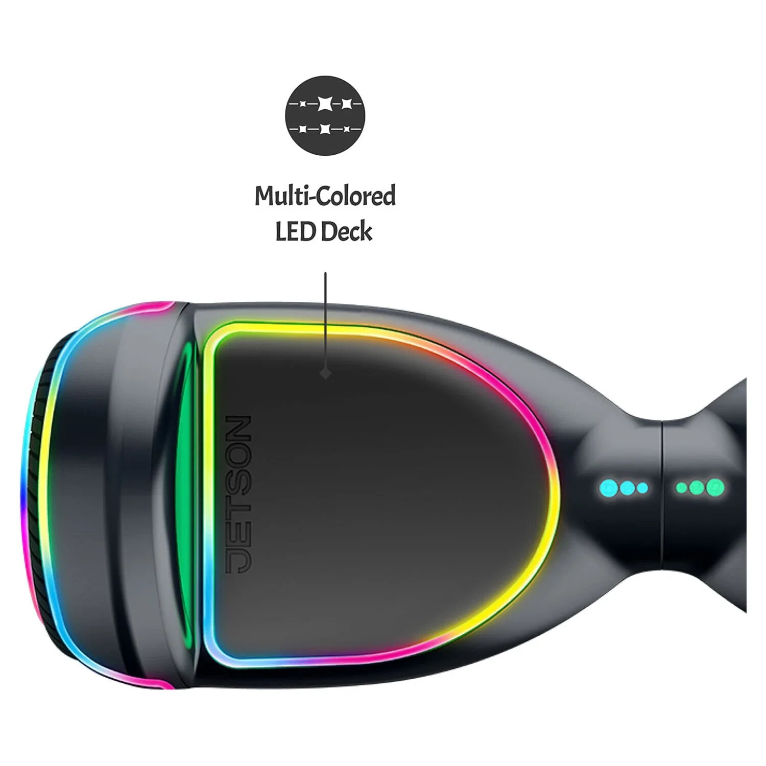 Jetson Magma Light-Up Hoverboard (Black with Rainbow LED)